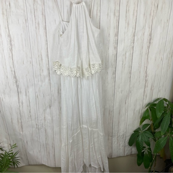 White bohemian layered maxi dress small - Picture 1 of 7